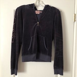 Juicy Couture navy zip up sweatshirt